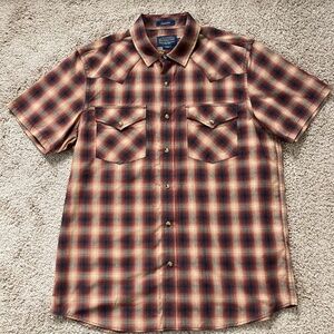Pendleton Frontier short sleeve snap button shirt - Men's size large, NWOT